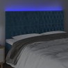 Tête de lit à LED Bleu foncé 180x7x118/128 cm Velours 