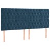 Tête de lit à LED Bleu foncé 180x7x118/128 cm Velours 