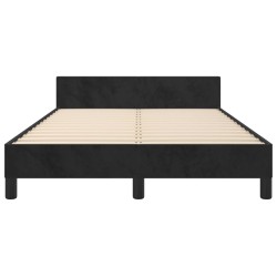 Cadre de lit sans matelas noir 120x190 cm velours 