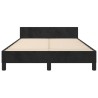 Cadre de lit sans matelas noir 120x190 cm velours 
