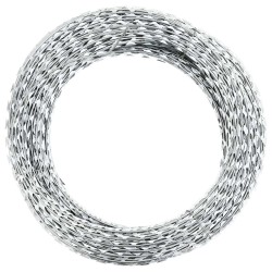 Fil de fer barbelé rouleau hélicoïdal acier galvanisé 100 m 