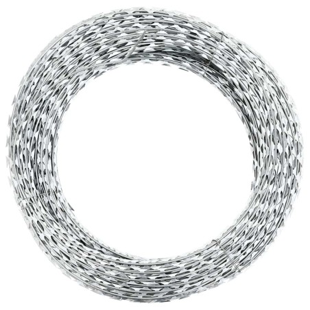 Fil de fer barbelé rouleau hélicoïdal acier galvanisé 100 m 