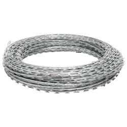 Fil de fer barbelé rouleau hélicoïdal acier galvanisé 100 m 