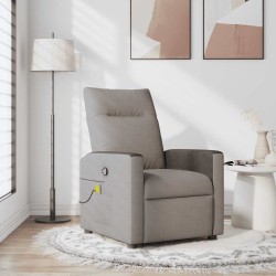 Fauteuil de massage inclinable Taupe Tissu 