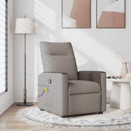 Fauteuil de massage inclinable Taupe Tissu 