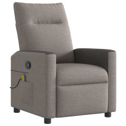 Fauteuil de massage inclinable Taupe Tissu 