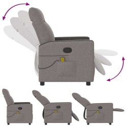 Fauteuil de massage inclinable Taupe Tissu 