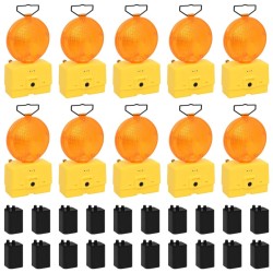 Lampes de chantier 10 pcs avec piles 18x8x37 cm 