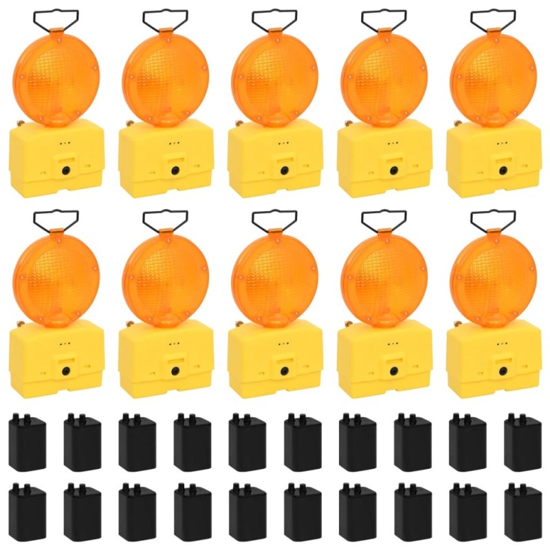 Lampes de chantier 10 pcs avec piles 18x8x37 cm Lampes de chantier 10 pcs avec piles 18x8x37 cm