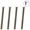 Pieds de table console 4 pièces Acier naturel 72 cm Acier 