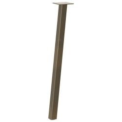 Pieds de table console 4 pièces Acier naturel 72 cm Acier 