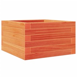 Jardinière cire marron 40x40x23 cm bois de pin massif 
