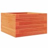 Jardinière cire marron 40x40x23 cm bois de pin massif 