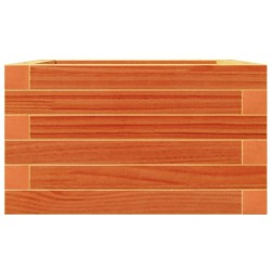 Jardinière cire marron 40x40x23 cm bois de pin massif 