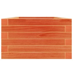 Jardinière cire marron 40x40x23 cm bois de pin massif 