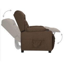 Fauteuil inclinable Marron Tissu 
