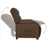 Fauteuil inclinable Marron Tissu 