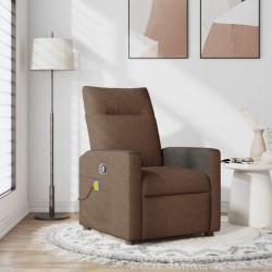 Fauteuil de massage inclinable Marron Tissu 