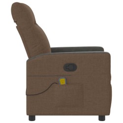 Fauteuil de massage inclinable Marron Tissu 