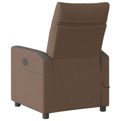 Fauteuil de massage inclinable Marron Tissu 