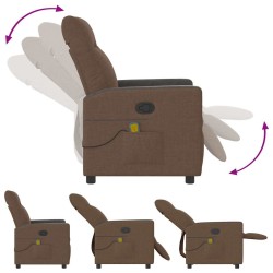 Fauteuil de massage inclinable Marron Tissu 