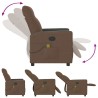 Fauteuil de massage inclinable Marron Tissu 