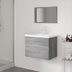 Meubles de salle de bain Sonoma gris Bois d'ingénierie 