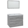 Meubles de salle de bain Sonoma gris Bois d'ingénierie 