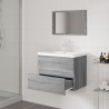 Meubles de salle de bain Sonoma gris Bois d'ingénierie 