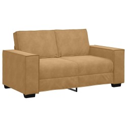 Canapé à 2 places Marron 120 cm Velours 