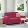 Canapé à 2 places Rouge bordeaux 120 cm Velours 