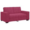 Canapé à 2 places Rouge bordeaux 120 cm Velours 
