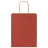 Sacs en papier 250 pcs avec poignées rouge 21x11x28 cm 