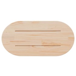 Dessus de table blanc 90x45x2,5 cm bois de pin massif ovale 