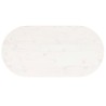 Dessus de table blanc 90x45x2,5 cm bois de pin massif ovale 
