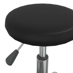 Chaise pivotante de bureau Noir Similicuir 