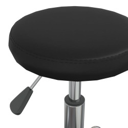 Chaise de salle à manger Noir Similicuir 