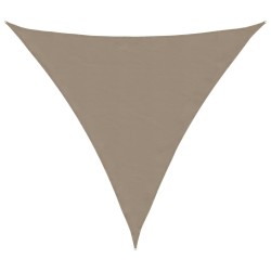 Voile de parasol tissu oxford triangulaire 6x6x6 m taupe 