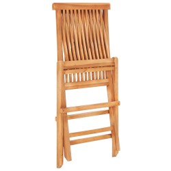 Ensemble de bistro 3 pcs coussins vert vif Bois de teck massif 