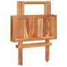 Ensemble de bistro 3 pcs coussins vert vif Bois de teck massif 