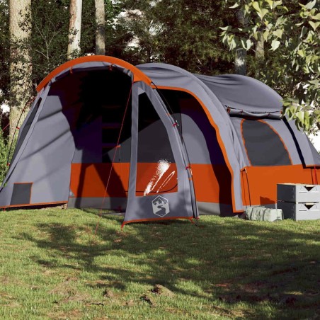 Tente familiale 6 personnes orange imperméable 