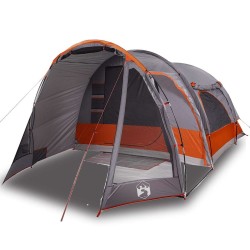 Tente familiale 6 personnes orange imperméable 