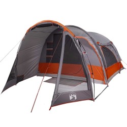 Tente familiale 6 personnes orange imperméable 
