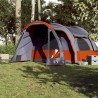 Tente familiale 6 personnes orange imperméable 