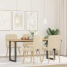 Chaises à manger lot de 4 crème tissu 