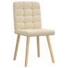 Chaises à manger lot de 4 crème tissu 