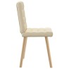 Chaises à manger lot de 4 crème tissu 