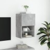 Meuble TV avec lumières LED gris béton 40,5x30x60 cm 