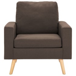 Fauteuil marron tissu 