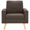 Fauteuil marron tissu 
